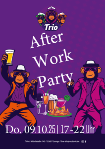 Trio Bar Lemgo | Event | After Work Party | Oktober 2025