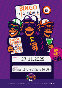 Trio Bar Lemgo | Event | Bingo November 2025