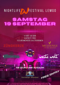 Trio Bar Lemgo | Event | Nightlife DJ Festival Lemgo | 19.09.2026